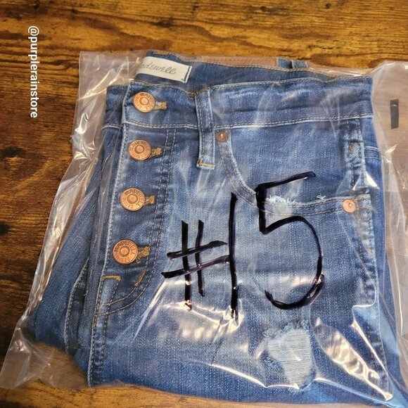 Madewell Jeans Size 27 Skinny 10" High Rise Tummy Control Rosecliff Wash H6319 - Picture 13 of 13